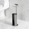 image:imageKingston Brass CC2030 Continental Freestanding Toilet Paper Holder with Roll Storage and Phone Stand Matte BlackBrushed Nickel