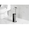 image:imageKingston Brass CC2030 Continental Freestanding Toilet Paper Holder with Roll Storage and Phone Stand Matte BlackBrushed Nickel