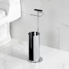 image:imageKingston Brass CC2030 Continental Freestanding Toilet Paper Holder with Roll Storage and Phone Stand Matte BlackPolished Chrome
