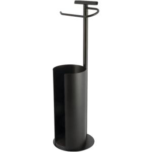 image:imageKingston Brass CC2030 Continental Freestanding Toilet Paper Holder with Roll Storage and Phone Stand Matte BlackMatte Black