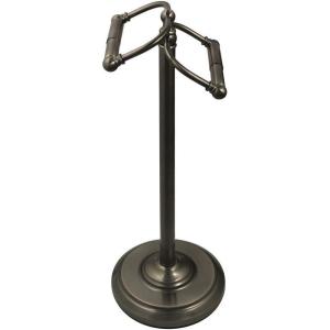 image:imageKingston Brass Vintage Freestanding Brass Double Toilet Roll Holder Polished ChromeBlack Stainless