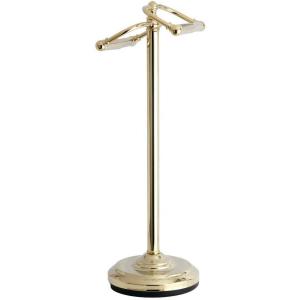 image:imageKingston Brass Vintage Freestanding Brass Double Toilet Roll Holder Polished ChromePolished Brass