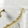 image:imageKingston Brass CC6727 Edenscape 6072 Stainless Steel Adjustable Single Curved Shower Curtain Rod Brushed Brass