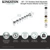 image:imageKingston Brass KSR118 Edenscape 6072 Stainless Steel Adjustable Tension Shower Curtain Rod with Rings Brushed NickelMatte Black
