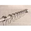image:imageKingston Brass KSR118 Edenscape 6072 Stainless Steel Adjustable Tension Shower Curtain Rod with Rings Brushed NickelPolished Chrome