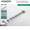 image:imageKingston Brass KSR600 Edenscape 6072 Stainless Steel Adjustable Tension Shower Curtain Rod with Rings Matte Black