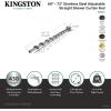 image:imageKingston Brass KSR600 Edenscape 6072 Stainless Steel Adjustable Tension Shower Curtain Rod with Rings Matte Black