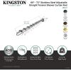 image:imageKingston Brass SRK608 Edenscape Adjustable Shower Curtain Rod with Ring Combo Brushed NickelPolished Chrome