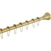 image:imageKingston Brass KSR118 Edenscape 6072 Stainless Steel Adjustable Tension Shower Curtain Rod with Rings Brushed NickelBrushed Brass