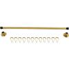image:imageKingston Brass KSR367 Edenscape 3660 Stainless Steel Adjustable Shower Curtain Rod with Rings Brushed Brass