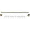 image:imageKingston Brass KSR368 Edenscape 3660 Stainless Steel Adjustable Shower Curtain Rod with Rings Brushed Nickel