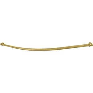 image:imageKingston Brass CC3171 Adjustable Hotel Single Curved Shower Curtain Rod Polished ChromeBrushed Brass