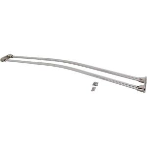 image:imageKingston Brass CCD2176 Edenscape 6072 Stainless Steel Adjustable Double Curved Shower Curtain Rod Polished Nickel