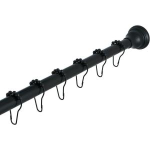 image:imageKingston Brass KSR118 Edenscape 6072 Stainless Steel Adjustable Tension Shower Curtain Rod with Rings Brushed NickelOil Rubbed Bronze