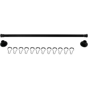 image:imageKingston Brass KSR360 Edenscape 3660 Stainless Steel Adjustable Shower Curtain Rod with Rings Matte Black