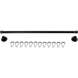 image:imageKingston Brass KSR365 Edenscape 3660 Stainless Steel Adjustable Shower Curtain Rod with Rings Oil Rubbed Bronze