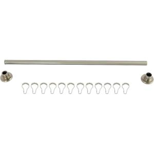 image:imageKingston Brass KSR368 Edenscape 3660 Stainless Steel Adjustable Shower Curtain Rod with Rings Brushed Nickel