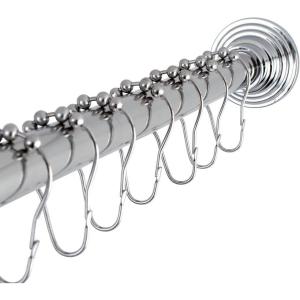 image:imageKingston Brass SCC2715 Edenscape 6072 Stainless Steel Adjustable Tension Shower Curtain Rod with Rings Oil Rubbed BronzePolished Chrome