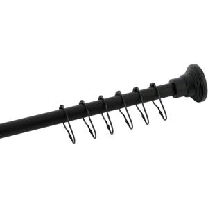 image:imageKingston Brass SCC2810 Edenscape 3860 Stainless Steel Adjustable Shower Curtain Rod with Rings Matte Black