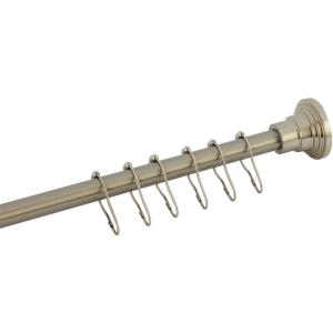 image:imageKingston Brass SCC2818 Edenscape 3860 Stainless Steel Adjustable Shower Curtain Rod with Rings Brushed Nickel