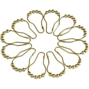image:imageKingston Brass SRCR125 Roller Ball Shower Curtain Rings Oil Rubbed Bronze 281 x 156 x 031 12PcsSetBrushed Brass