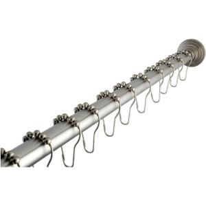 image:imageKingston Brass SRK608 Edenscape Adjustable Shower Curtain Rod with Ring Combo Brushed NickelBrushed Nickel