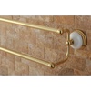 image:imageKingston Brass BA1113MB Victorian Dual Towel Bar Matte BlackPolished Brass