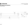 image:imageKingston Brass BA1753AB Heritage 24 Dual Towel Bar Antique BrassPolished Brass