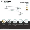 image:imageKingston Brass BA2713C Milano Dual TowelBar 24Inch Polished ChromeAntique Brass