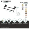 image:imageKingston Brass BAH612318AC Monarch Dual Towel Bar Antique CopperPolished Chrome