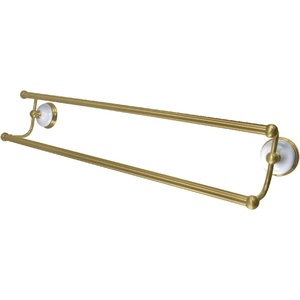 image:imageKingston Brass BA1113MB Victorian Dual Towel Bar Matte BlackBrushed Brass