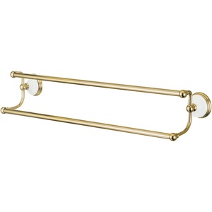 image:imageKingston Brass BA1113MB Victorian Dual Towel Bar Matte BlackPolished Brass