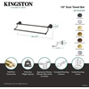 image:imageKingston Brass BA175318BB Heritage 18Inch Dual Towel Bar Brushed BrassOil Rubbed Bronze