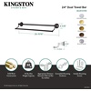 image:imageKingston Brass BA4813C Metropolitan Dual TowelBar 24Inch Polished ChromeBrushed Nickel