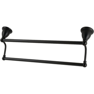 image:imageKingston Brass BA175318BB Heritage 18Inch Dual Towel Bar Brushed BrassMatte Black