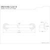 image:imageKingston Brass DR214162 Designer Trimscape Milano 3Layer Flange 16Inch Grab Bar Polished BrassPolished Brass