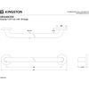 image:imageKingston Brass GB1248CSW Made To Match 48Inch x 112Inch OD Stainless Steel ADA Grab Bar in WhiteWhite