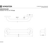 image:imageKingston Brass GB1432CT 32 Stainless Steel Grab Bar Brushed NickelGB1412CS Concealed Flange