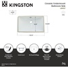 image:imageElements of Design Kingston Brass LB18127 Fauceture Courtyard Undermount Bathroom Sink with Overflow 1825 x 1194 x 688 White
