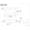 image:imageKingston Brass LB21137 Fauceture Castillo Undermount Bathroom Sink with Overflow White