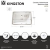image:imageKingston Brass LB21158 Piazza 21 Ceramic Undermount Bathroom Sink White