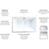 image:imageKingston Brass LB24157 Fauceture Forum Undermount Vitreous China Bathroom Sink White
