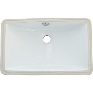 image:imageElements of Design Kingston Brass LB18127 Fauceture Courtyard Undermount Bathroom Sink with Overflow 1825 x 1194 x 688 White
