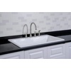 image:imageGourmetier GCKTS15158 15X15 Single Bowl Top Mount DropIn Kitchen Sink WhiteWhite