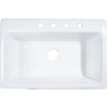 image:imageGourmetier GCKTS15158 15X15 Single Bowl Top Mount DropIn Kitchen Sink WhiteWhite