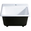 image:imageGourmetier GCKTS15158 15X15 Single Bowl Top Mount DropIn Kitchen Sink WhiteWhite