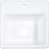 image:imageGourmetier GCKTS15158 15X15 Single Bowl Top Mount DropIn Kitchen Sink WhiteWhite