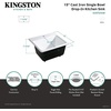 image:imageGourmetier GCKTS15158 15X15 Single Bowl Top Mount DropIn Kitchen Sink WhiteWhite