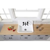 image:imageGourmetier GKTA302119 Arcticstone 30 in Solid Surface Farmhouse Kitchen Sink with Backsplash Matte White