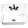 image:imageGourmetier GKTA302119 Arcticstone 30 in Solid Surface Farmhouse Kitchen Sink with Backsplash Matte White